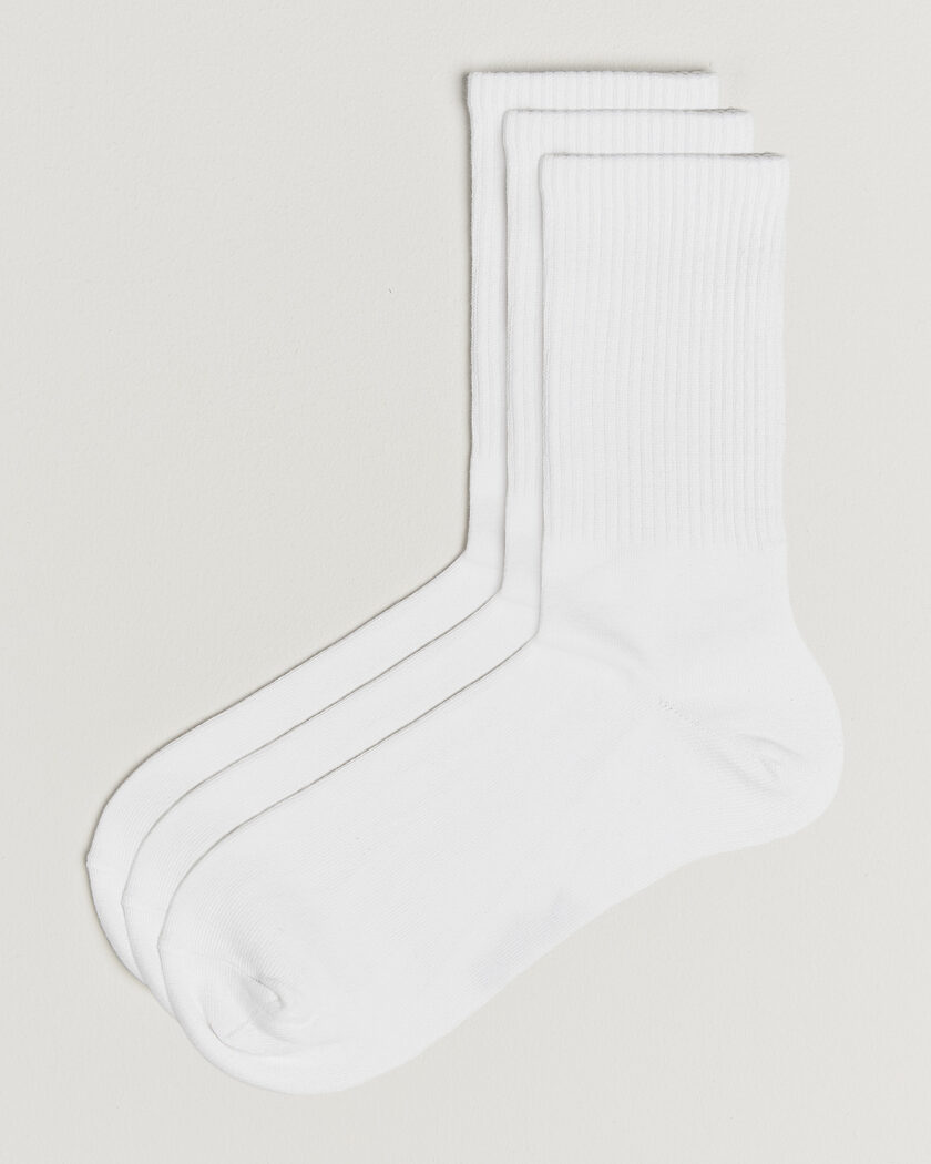 Bread & Boxers 3-Pack Sport Sock White – Hvid