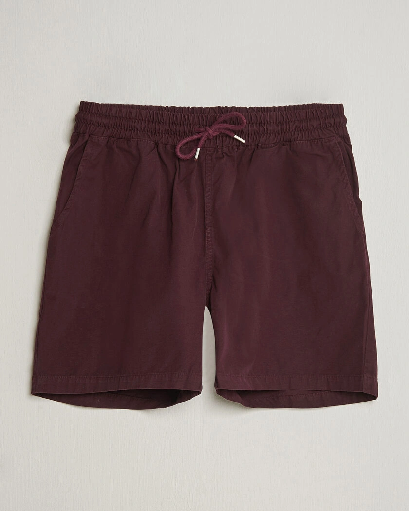 Colorful Standard Classic Organic Twill Drawstring Shorts Oxblood Red – Rød