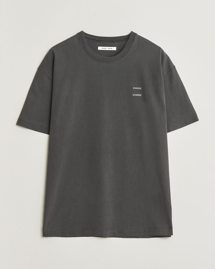 Samsøe Samsøe Joel Washed Organic Cotton T-Shirt Black – Grå