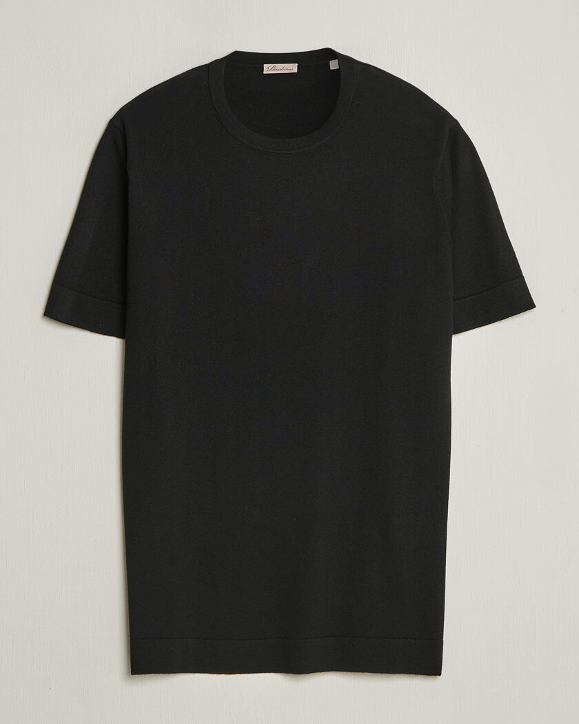 Stenströms Silk/Cashmere T-Shirt Black – Sort