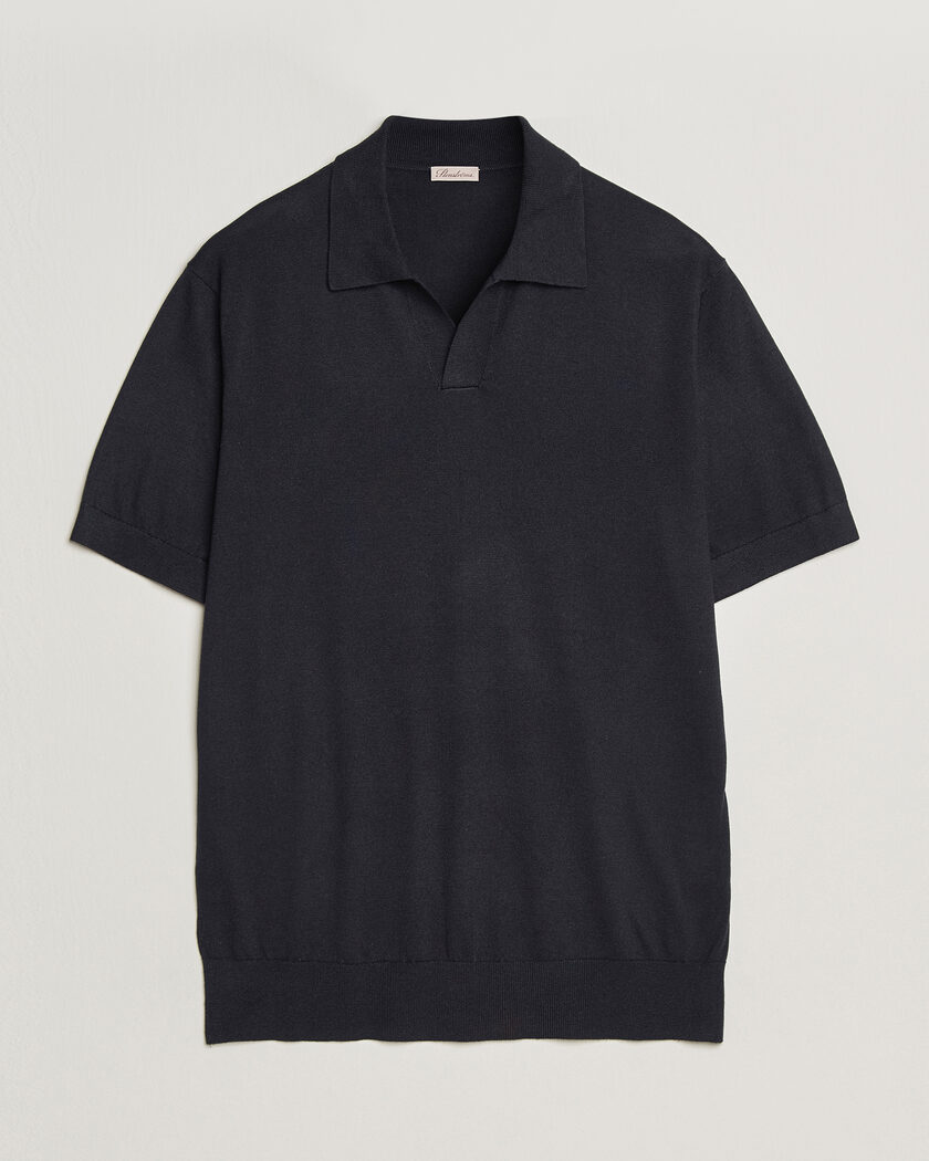 Stenströms Silk/Cashmere Polo Navy – Blå