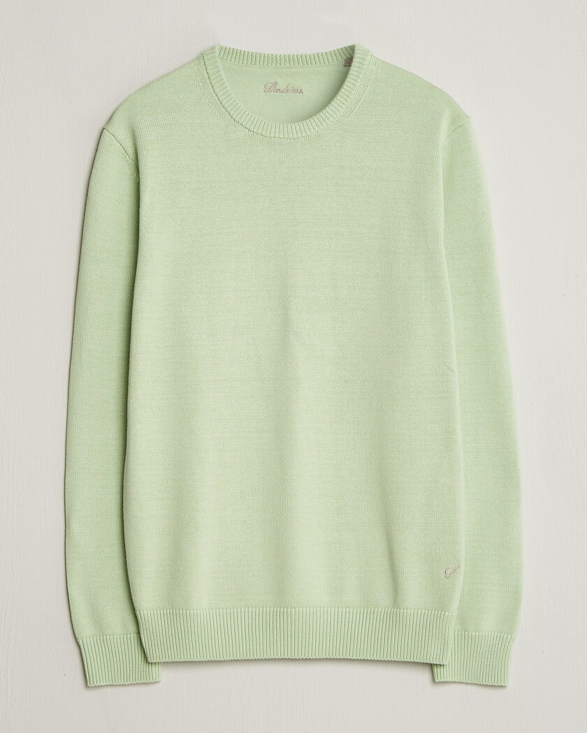 Stenströms Organic Cotton Knitted Sweater Light Green – Grøn