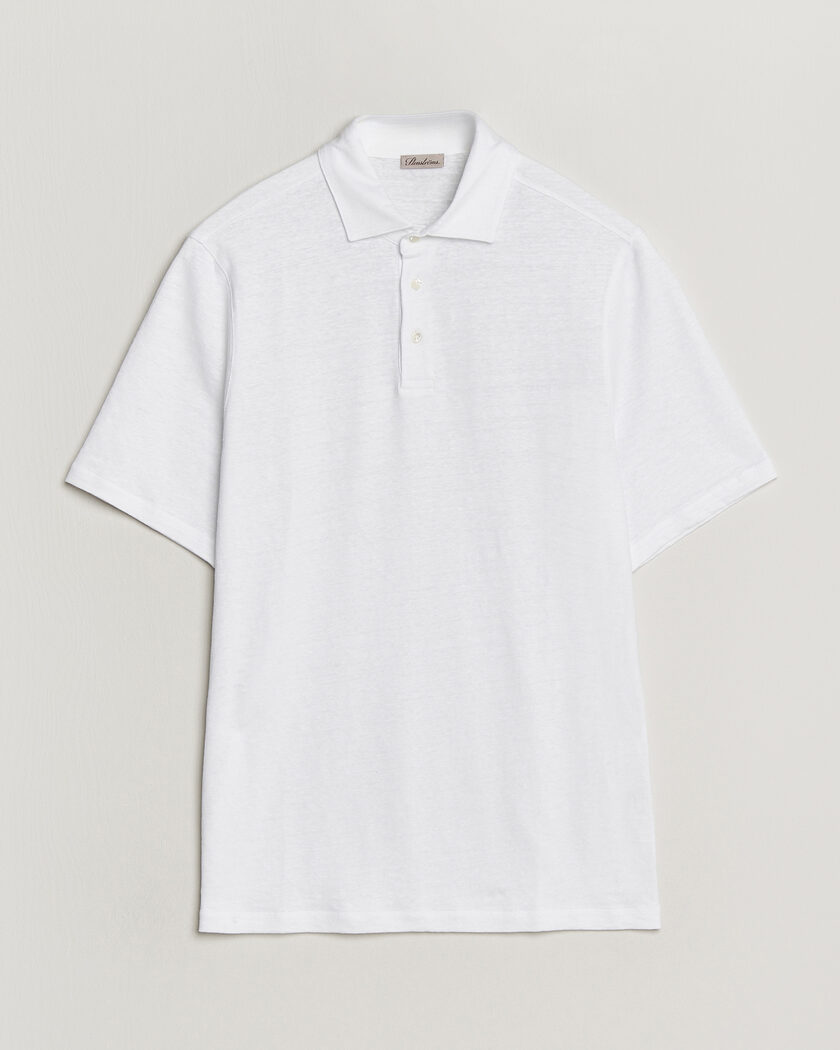 Stenströms Linen Polo Shirt White – Hvid