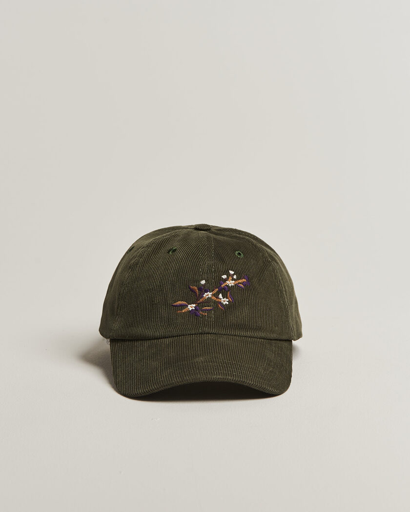 Drake's Blackthron Needlecord Baseball Cap Olive – Grøn