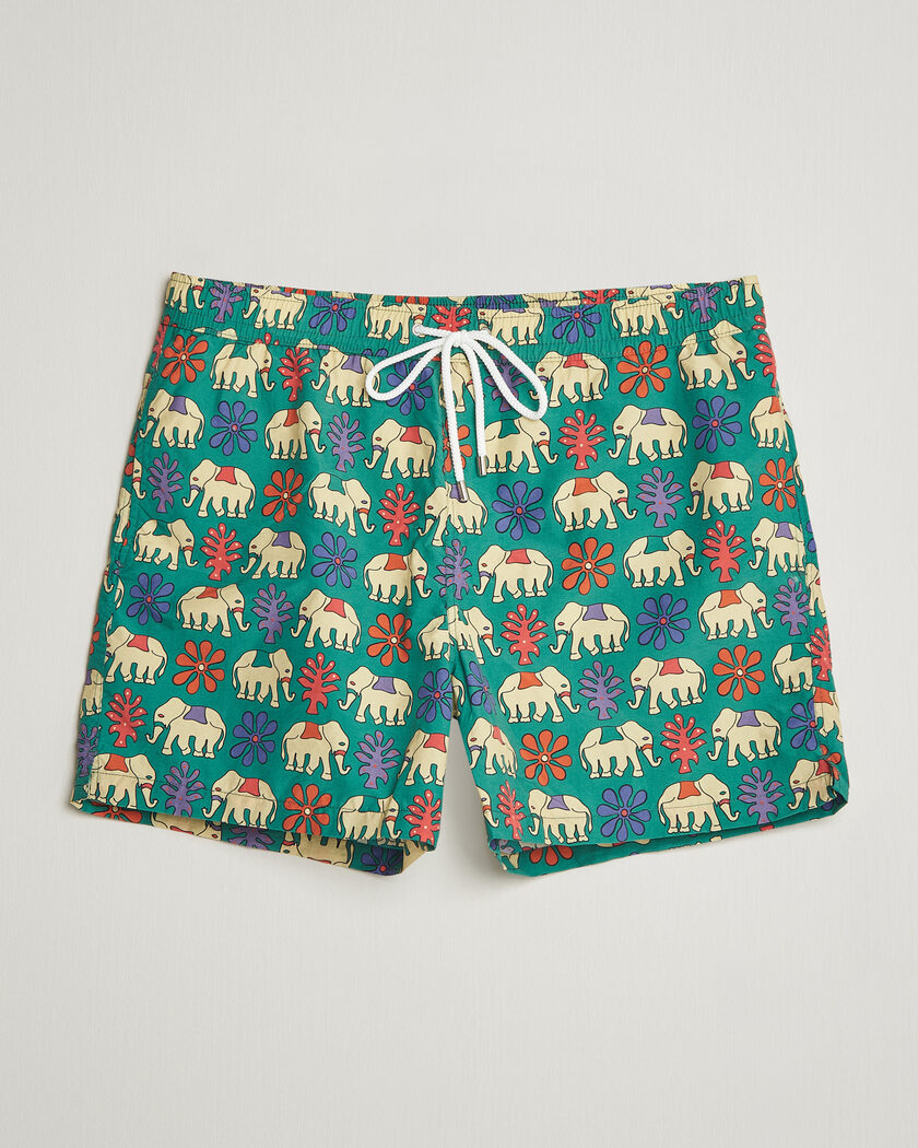Drake's Elephants Drawstring Swimshorts Green – Grøn