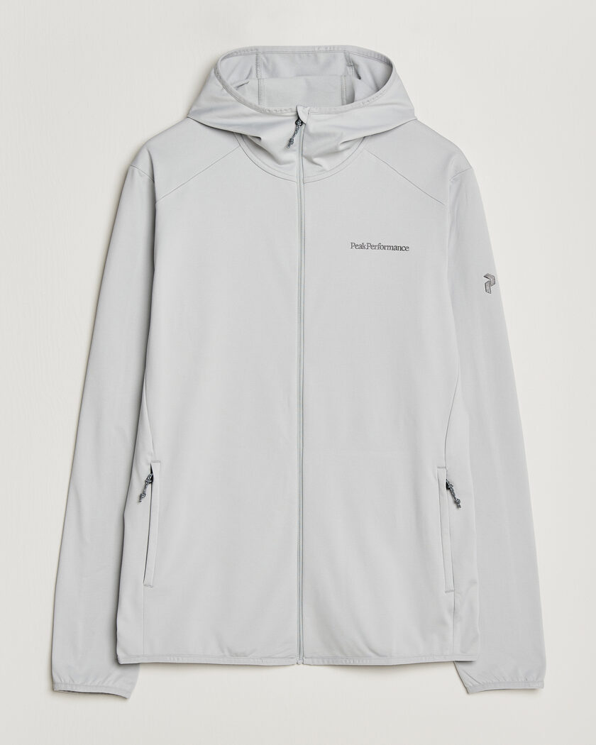 Peak Performance Light Hooded Full Zip Summit Smoke – Grå