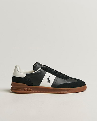 Polo Ralph Lauren Aera Leather/Suede Sneakers Black/White – Sort