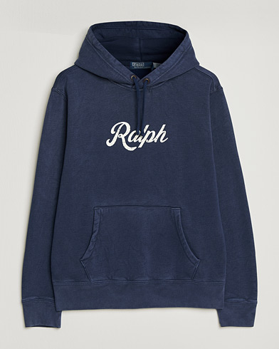 Polo Ralph Lauren Vintage Fleece Logo Hoodie Dark Cobalt – Blå