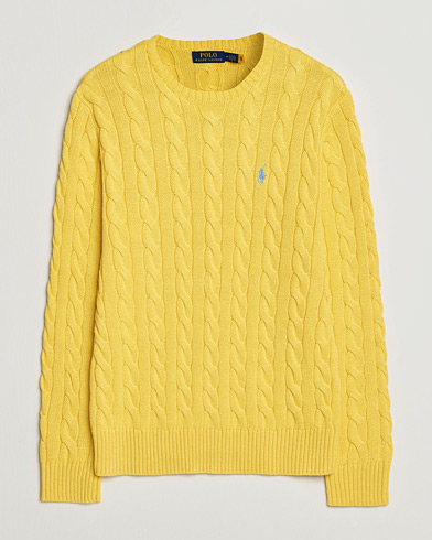 Polo Ralph Lauren Cotton Cable Pullover Sunfish Yellow – Gul