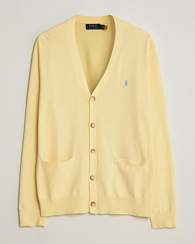 Polo Ralph Lauren Cotton Cardigan Wicket Yellow – Gul