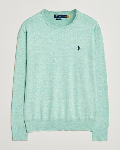 Polo Ralph Lauren Cotton Crew Neck Sweater Green Heather – Grøn