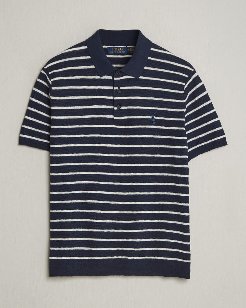 Polo Ralph Lauren Cotton Blend Striped Polo Bright Navy Combo – Flerfarvet