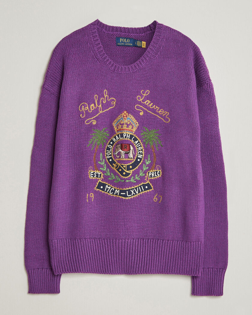 Polo Ralph Lauren Cotton Logo Sweater Purple Heahter – Lilla