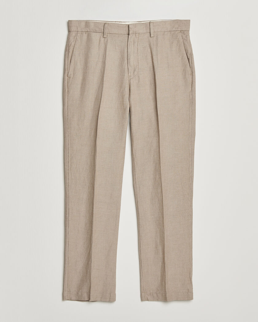 Polo Ralph Lauren Cotton Linen Pants Madison Tan Stone Grey – Grå