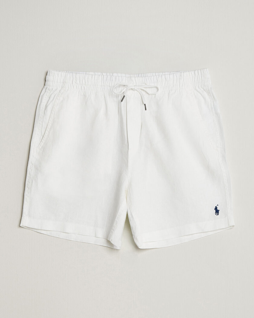 Polo Ralph Lauren Dyed Linen Shorts White – Hvid