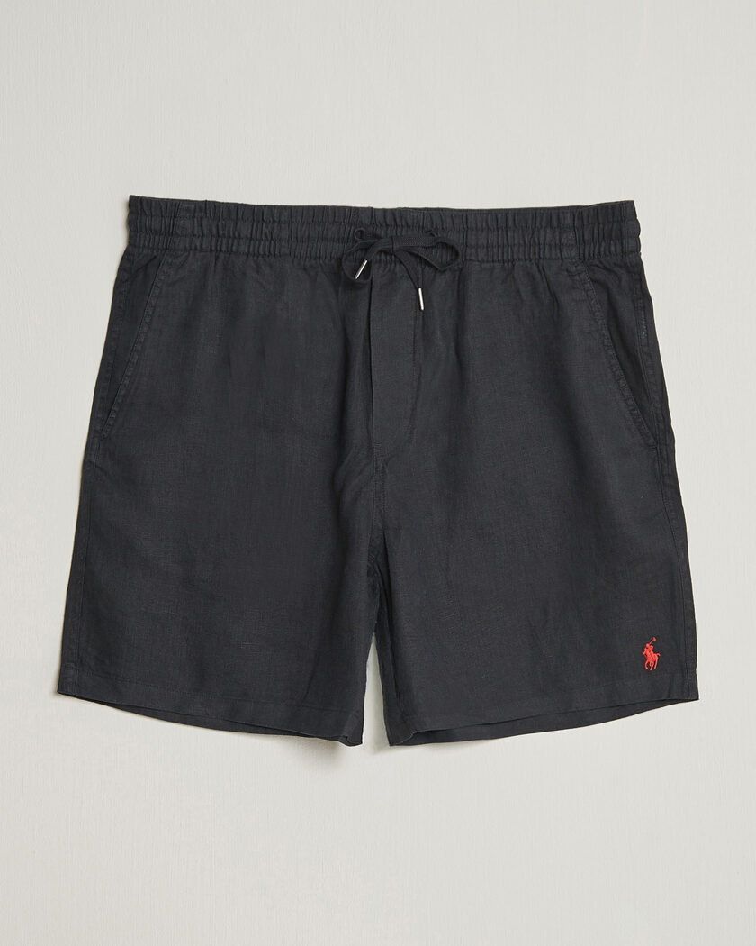 Polo Ralph Lauren Dyed Linen Shorts Polo Black – Sort