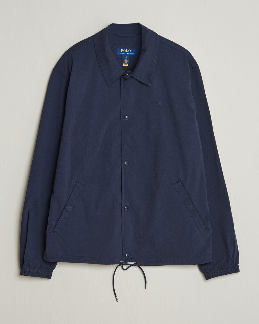Polo Ralph Lauren Seersucker Windbreaker Jacket Newport Navy – Blå