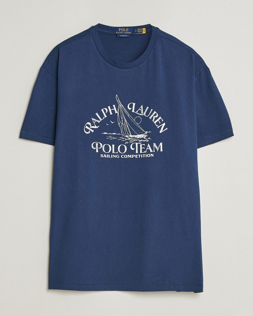 Polo Ralph Lauren Ralph's Beach Club Printed Tee Dark Cobalt – Blå