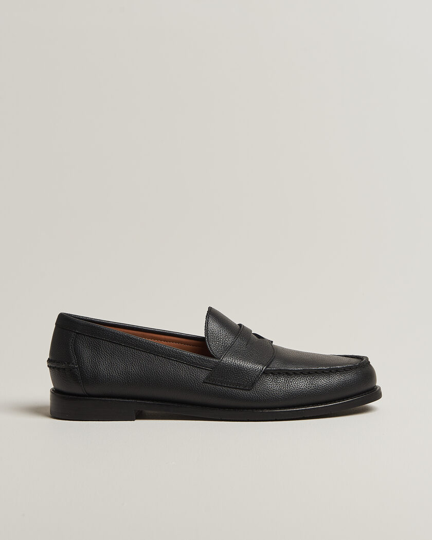 Polo Ralph Lauren Alston Penny Loafer Black Pebble Calf – Sort