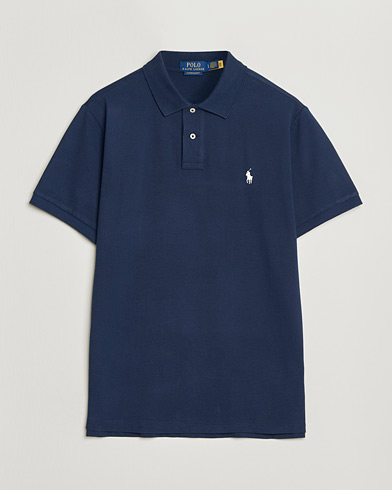 Polo Ralph Lauren Custom Slim Fit Polo Navy – Blå