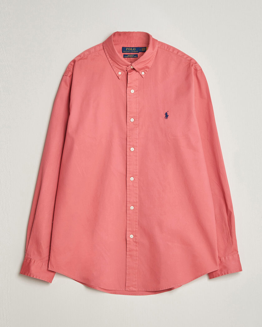 Polo Ralph Lauren Custom Fit Garment Twill Shirt Adirondack Berry – Rød