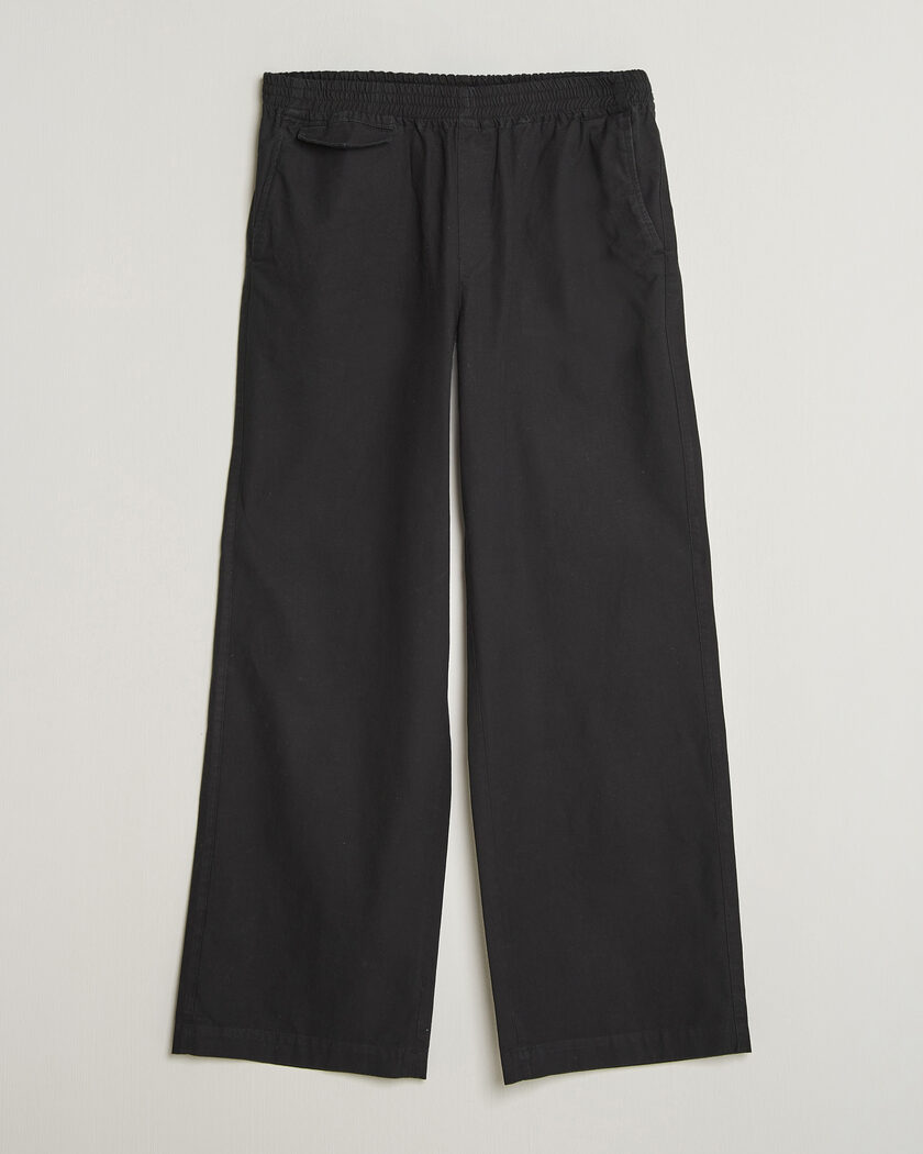 A.P.C. Lou Cotton/Linen Drawstring Trousers Faded Black – Sort