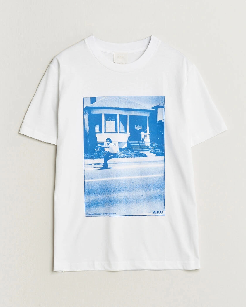 A.P.C. Cali Printed T-Shirt Blue – Blå