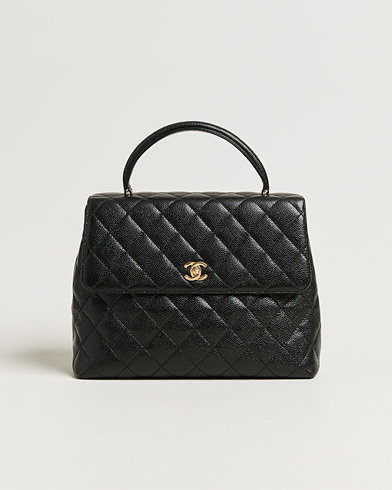 Chanel Pre-Owned Kelly Top Handle Bag Caviar Black – Sort