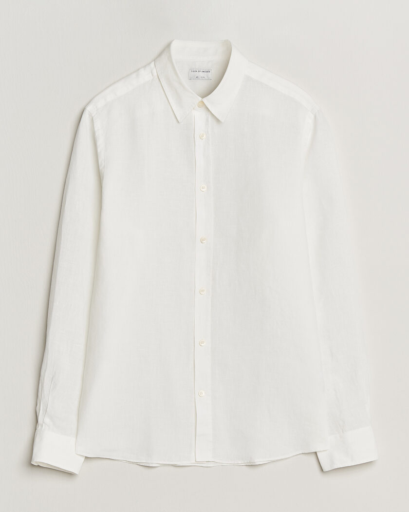 Tiger of Sweden Spenser Linen Shirt Off White – Hvid