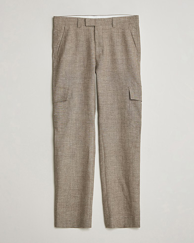 Tiger of Sweden Mend Wool/Linen Cargo Trousers Sawgrass Brown – Brun
