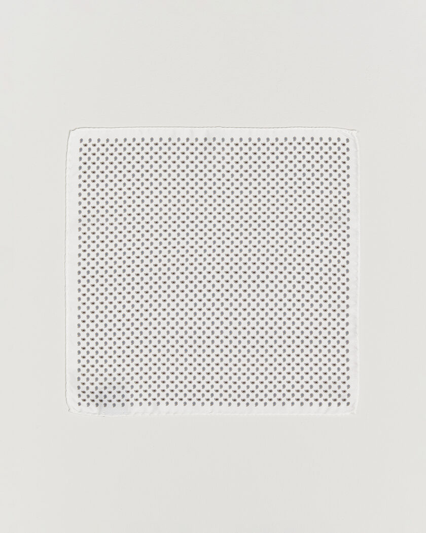 Amanda Christensen Silk Oxford Pocket Square White – Hvid