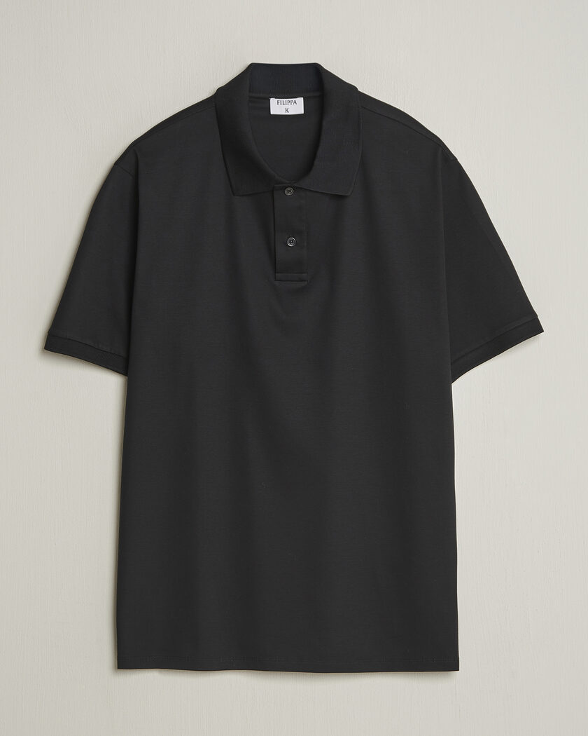 Filippa K Technical Cotton Polo Black – Sort
