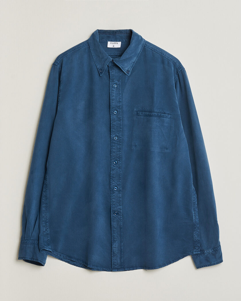 Filippa K Zack Lyocell Shirt Night Teal – Blå