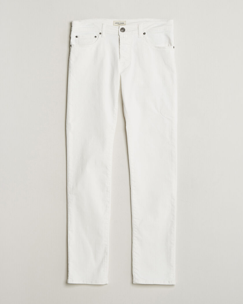Jacob Cohën Bard Slim Fit Bull Stretch Jeans White – Hvid