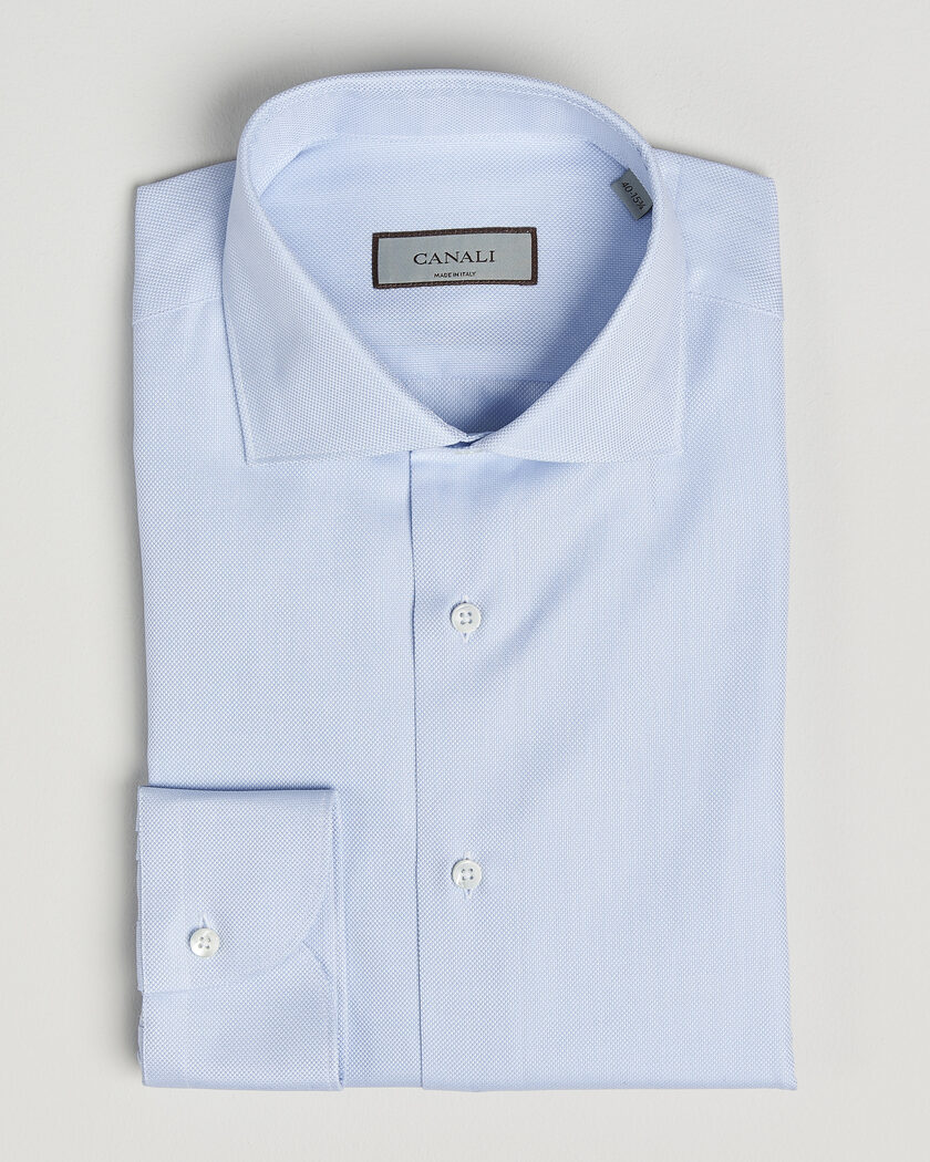 Canali Slim Fit Oxford Shirt Light Blue – Blå