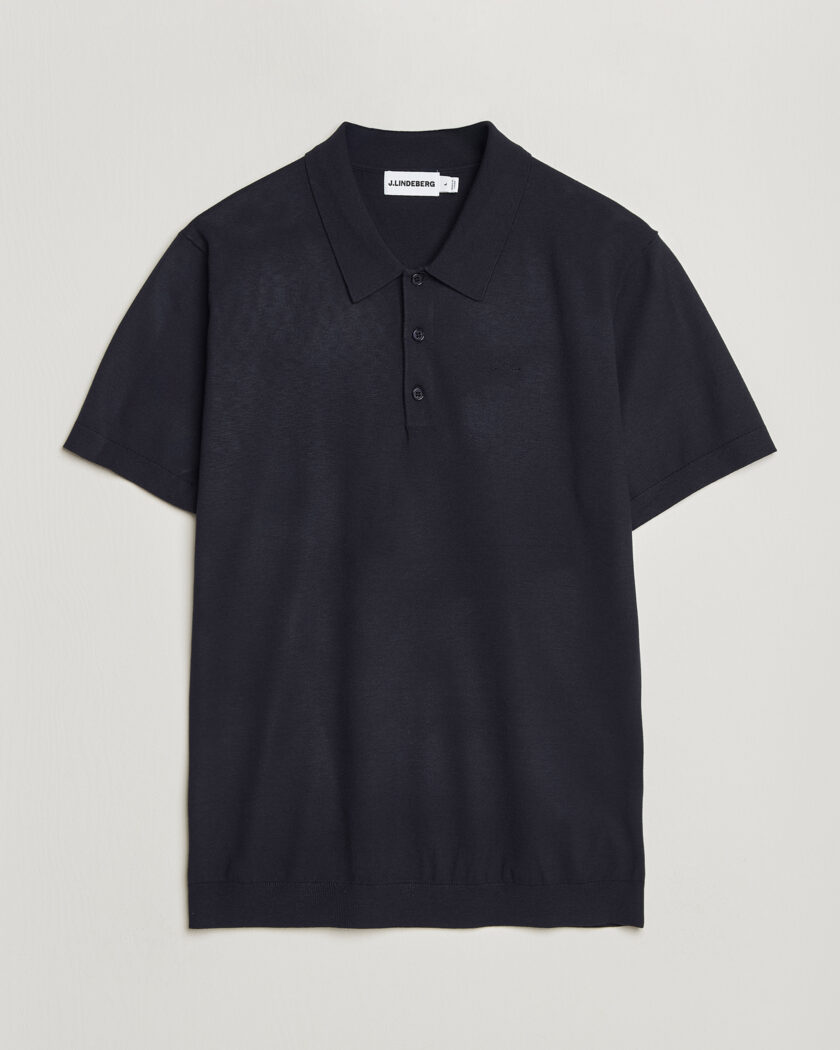 J.Lindeberg Ridge Knitted Polo JL Navy – Blå