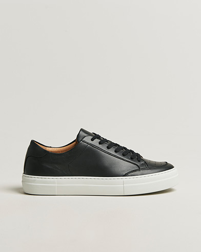 J.Lindeberg Art Signature Leather Sneaker Black – Sort