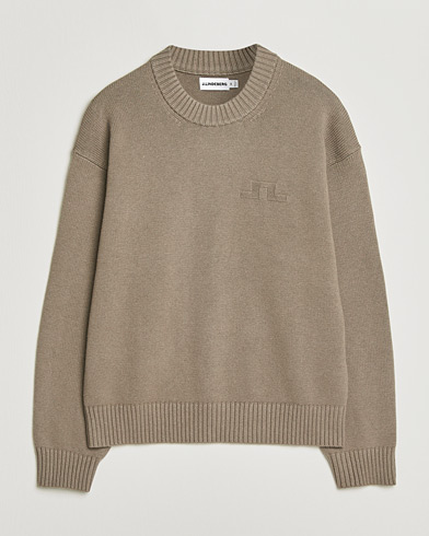 J.Lindeberg Eddy Cotton Wool Crew Neck Brindle – Grøn
