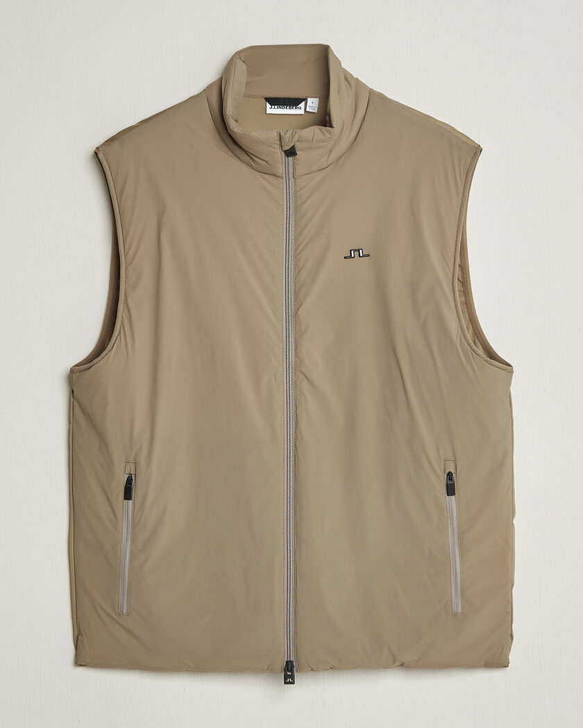  J.Lindeberg Timor Hybrid Vest Brindle – Grøn