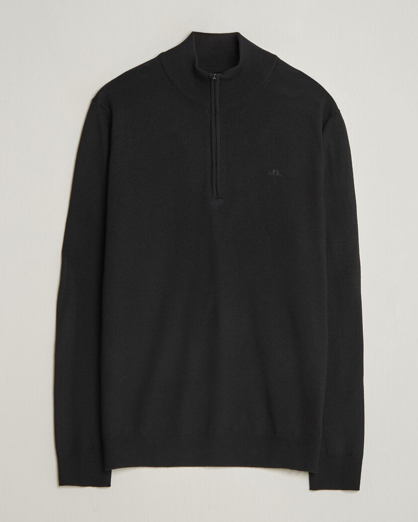 J.Lindeberg Kiyan Merino Half Zip Black – Sort