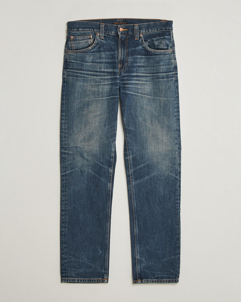 Nudie Jeans Gritty Jackson Jeans Sand Tracks – Blå