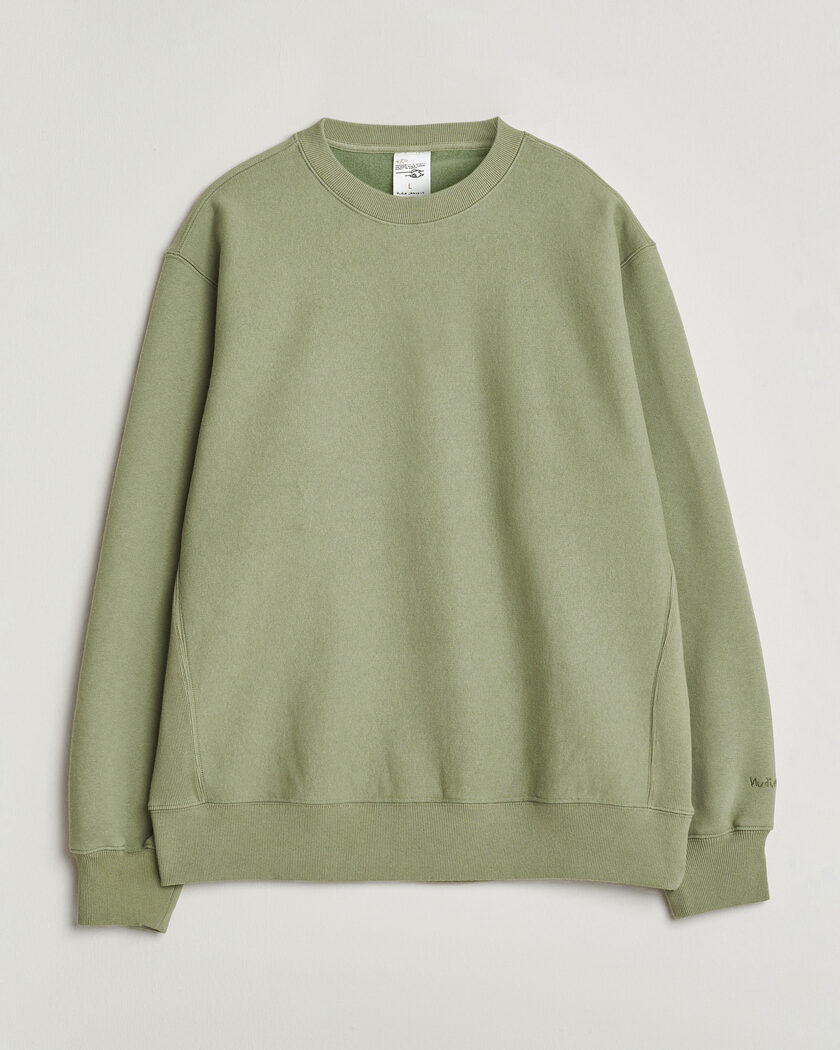 Nudie Jeans Hasse Crew Neck Sweatshirt Green – Grøn