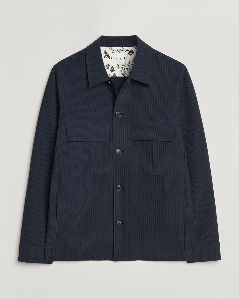 Paul Smith Cotton Overshirt Navy – Blå