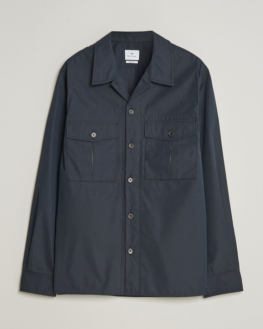 PS Paul Smith Casual Cotton Overshirt Navy – Blå