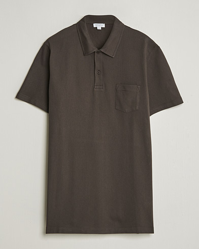 Sunspel Riviera Polo Shirt Dark Chocolate – Brun