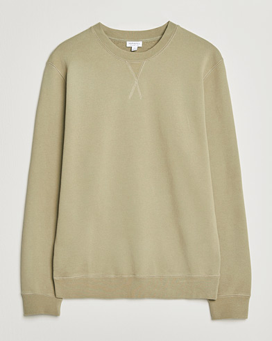 Sunspel Loopback Sweatshirt Pistachio – Grøn