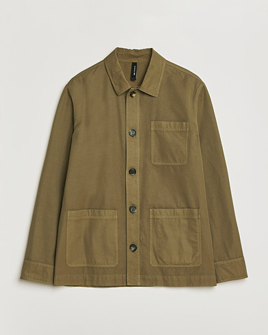 Kiton Cotton Canvas Chore Jacket Military – Grøn