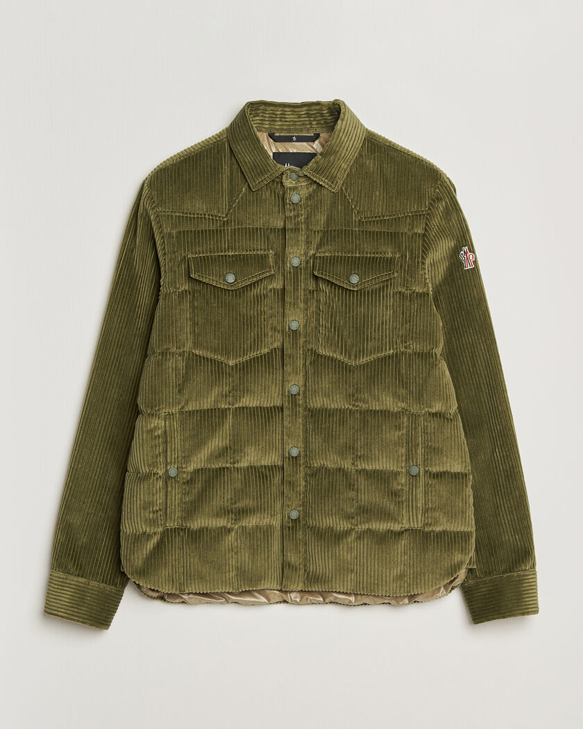 Moncler Grenoble Gelt Corduroy Shirt Jacket Military Green – Grøn