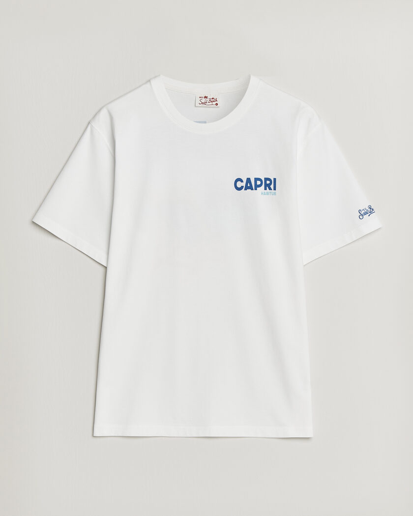 MC2 Saint Barth Back Printed Cotton T-Shirt Capri Summer – Hvid