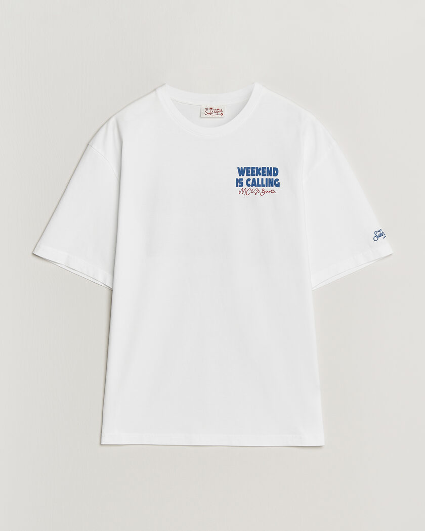 MC2 Saint Barth Back Printed Cotton T-Shirt Weekend Jet – Hvid